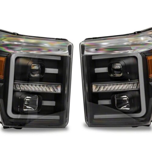 Raxiom for 2011-2016 Ford F-250 Super Duty LED Projector Headlights - Black Housing (Clear Lens) - Image 10