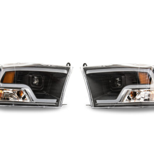 Raxiom for 2009-2018 RAM 1500 LED Halo Projector Headlights- Black Housing (Clear Lens) - Image 4