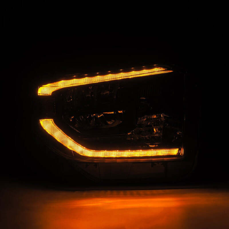 AlphaRex 14-21 Toyota Tundra MK II LUXX Series Crystal Headlights Alpha Black - Image 5