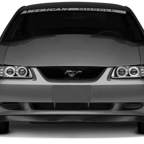 Raxiom for 1999-2004 Ford Mustang Dual LED Halo Projector Headlights- Chrome Housing (Clear Lens) - Image 10