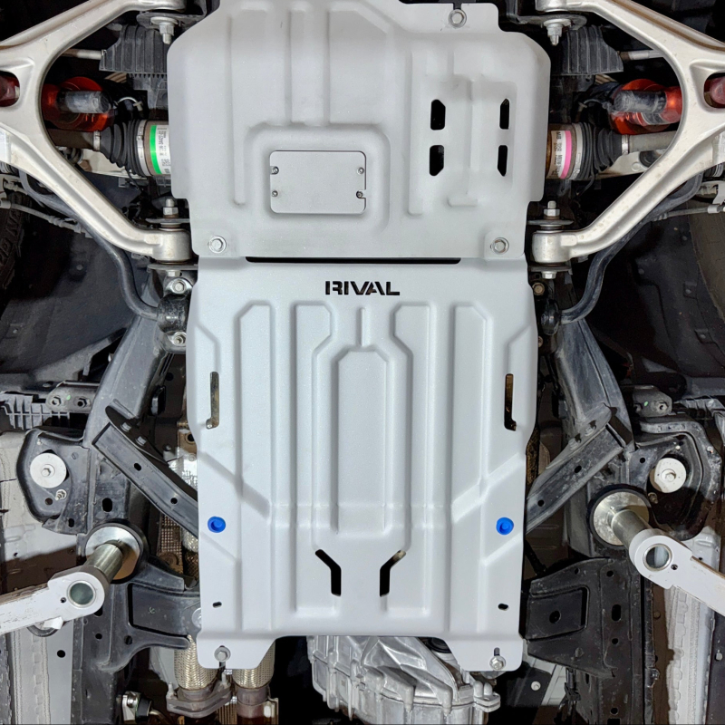 Rival 24-26 Ford Ranger / Ranger Raptor Aluminum Transmission And Cat Converter Skid Plate - Image 7