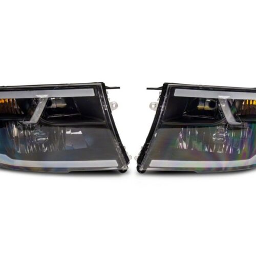 Alternative view of Raxiom for 2009-2018 Dodge RAM 1500/2500/3500 Axial Headlights w/ SEQL LED Bar- Black Housing (Clear Lens)
