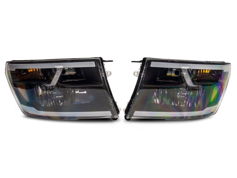 Raxiom for 2009-2018 Dodge RAM 1500/2500/3500 Axial Headlights w/ SEQL LED Bar- Black Housing (Clear Lens) - Image 2