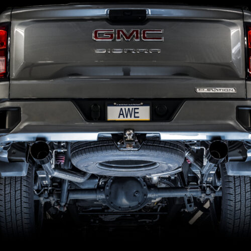 AWE Tuning 4th Gen GM 1500 5.3L 0FG Cat-Back Split Rear Exit (Flat Bumper) - Dual Diamond Tips - Image 7