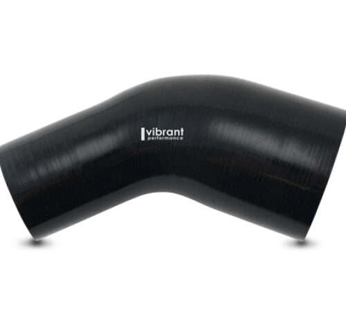 Alternative view of Vibrant 45 Degree Silicone Transition Elbow Hose ID 3.50in x 2.50in