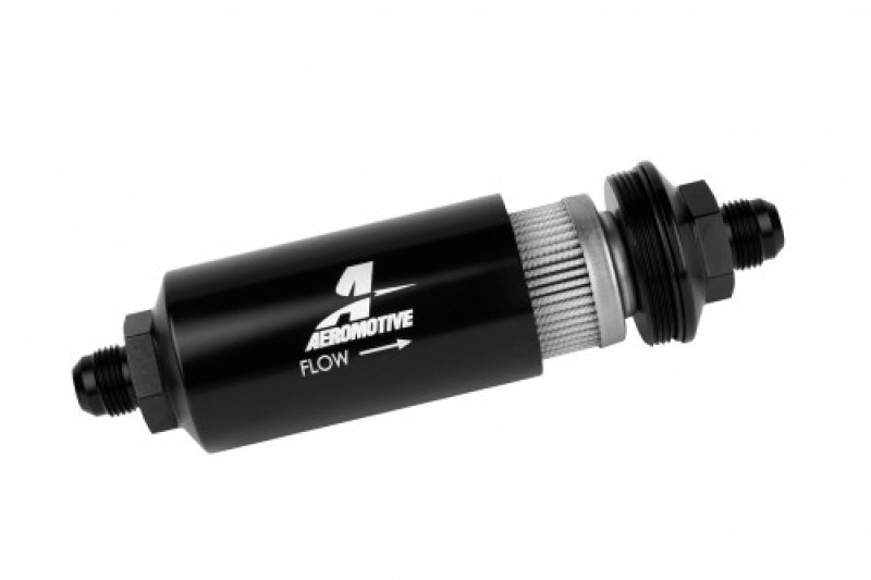 Aeromotive In-Line Filter - (AN -8 Male) 40 Micron Stainless Mesh Element Bright Dip Black Finish - Image 9