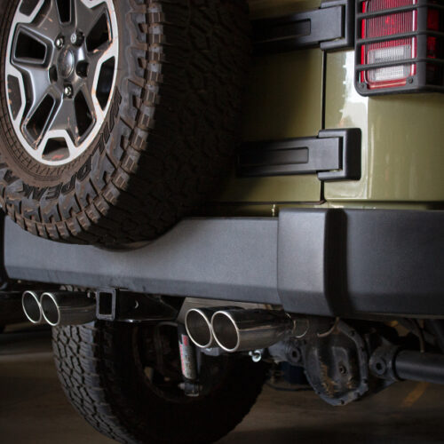 aFe Power Rebel Series 2.5in 409 SS Axle-Back Exhaust Polished 07-18 Jeep Wrangler (JK) V6-3.6L/3.8L - Image 8