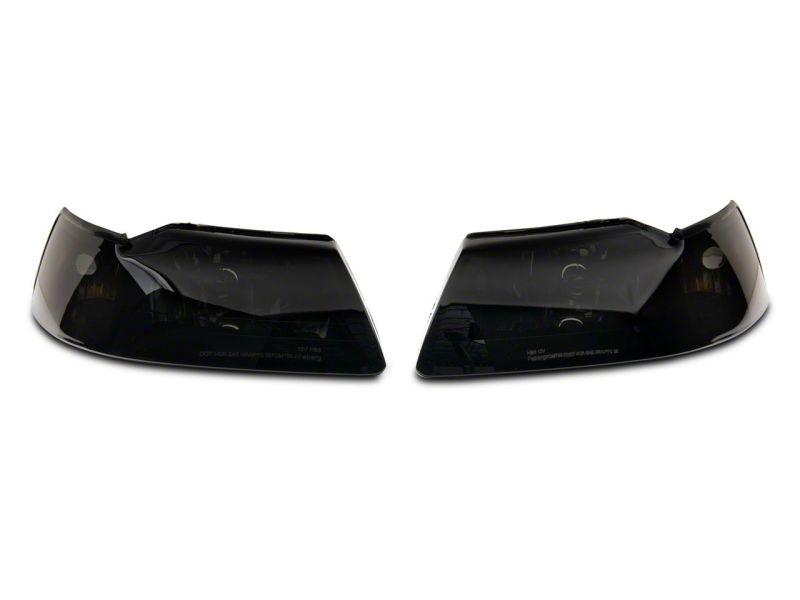 Raxiom for 1999-2004 Ford Mustang Axial Series OEM Style Replacement Headlights- Black Housing (Smoked Lens) - Image 2