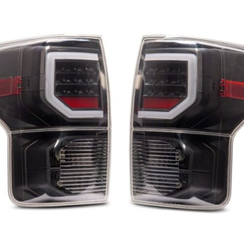 Raxiom for 2007-2013 Toyota Tundra Axial Series Dual C-Shape LED Tail Lights- Black Housing- Clear Lens - Image 3