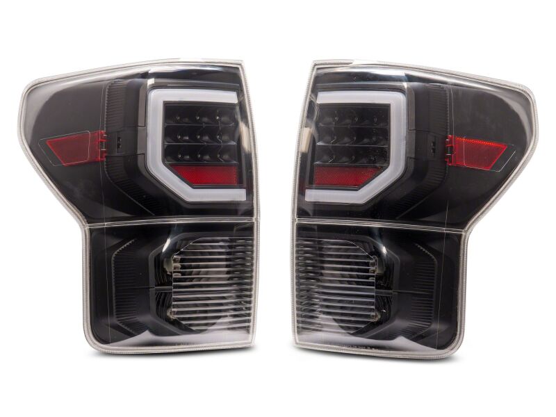 Raxiom for 2007-2013 Toyota Tundra Axial Series Dual C-Shape LED Tail Lights- Black Housing- Clear Lens - Image 3