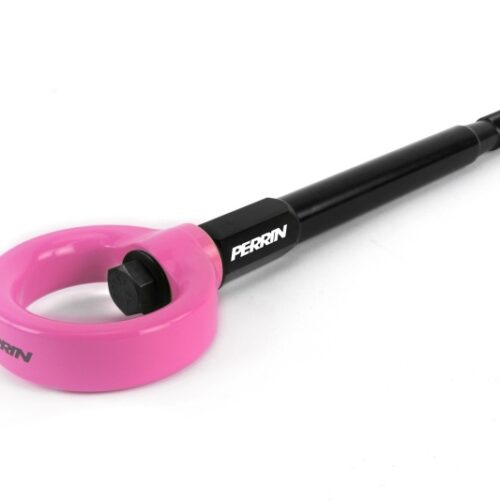 PERRIN 08-14 Subaru WRX & STI / 08-11 Impreza / 05-09 Legacy Tow Hook Kit (Front) - Hyper Pink