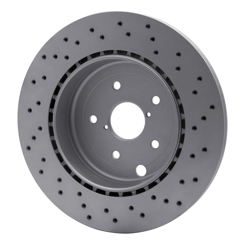 DFC 18-21 Subaru WRX STI Rear Drilled Hi-Carbon Alloy Geomet Coated Rotor - Image 4