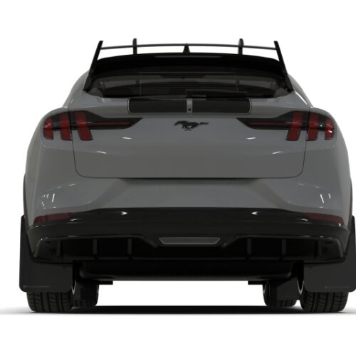 Rally Armor 2021-26 Ford Mach-E Rally Edition Black UR Mud Flap Metallic Black Logo - Image 6