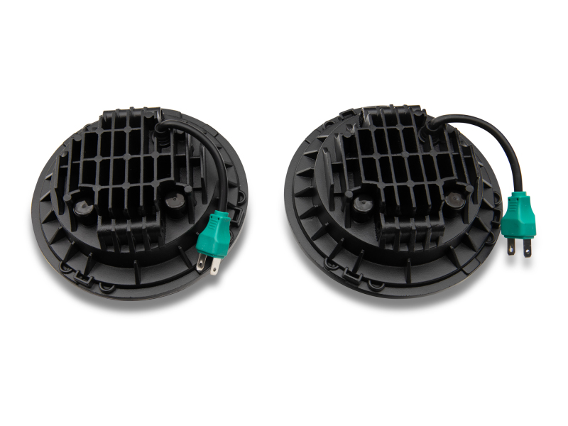 Raxiom for 1997-2018 Jeep Wrangler TJ/JK Axial Series LED Daymaker Headlights- Black Housing (Clear Lens) - Image 6