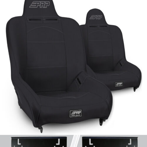 PRP 97-02 Jeep Wrangler TJ Premier High Back Suspension Seats Kit (Pair) - Black