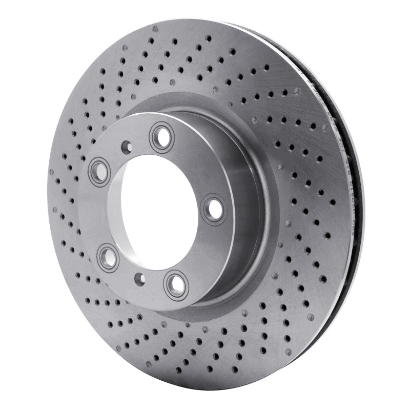 DFC 09-23 Porsche 718 Boxster Left Front Drilled Brake Rotor - Image 2
