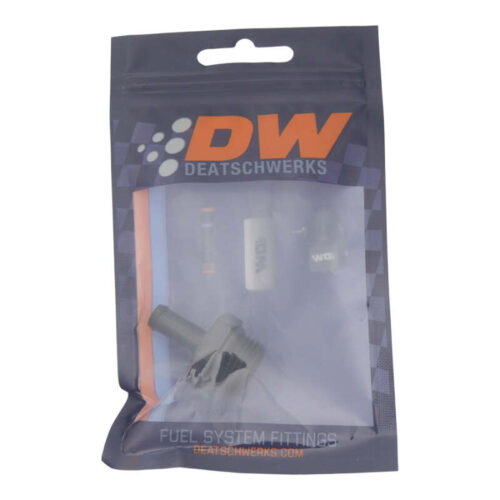 Alternative view of DeatschWerks 8AN ORB Male to 5/16in Male Barb Fitting (Incl O-Ring) - Anodized Matte Black