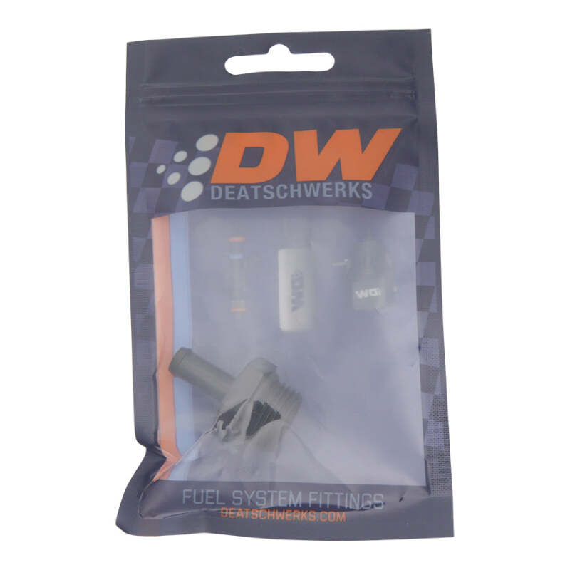 DeatschWerks 8AN ORB Male to 5/16in Male Barb Fitting (Incl O-Ring) - Anodized Matte Black - Image 2