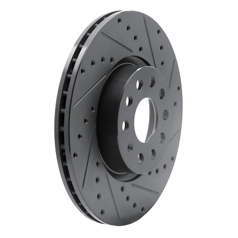 DFC 05-25 Audi TT Front Right Drilled & Slotted Black Brake Rotor - Image 2