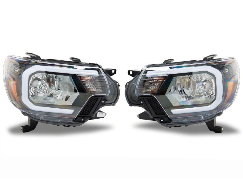 Raxiom for 2012-2015 Toyota Tacoma Axial Series Headlights/Seq LED Bar- Black- Clear Lens - Image 6