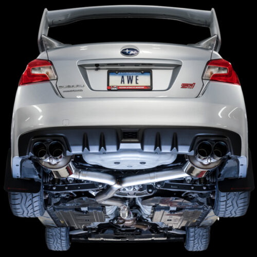 AWE Tuning Touring Edition Exhaust - Chrome Silver Tip (102mm) for Subaru STI VA / WRX GV / STI GV Sedan - Image 7