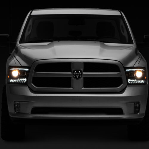 Raxiom for 2009-2018 RAM 1500 LED Projector Headlights w/ Switchback Turn Signals- Blk Housing (Clear Lens) - Image 9