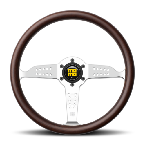Momo GRA35WD0P Super Grand Prix Steering Wheel 350 mm - Mahogany Wood/Polished Spokes