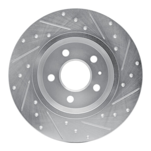 R1 Concepts for 08-25 Audi Q5 (USA/Canada Excl Hybrid) Rear Left Drilled & Slotted Silver Brake Rotor - Image 5