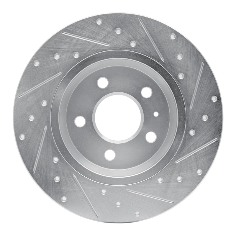 R1 Concepts for 08-25 Audi Q5 (USA/Canada Excl Hybrid) Rear Left Drilled & Slotted Silver Brake Rotor - Image 5