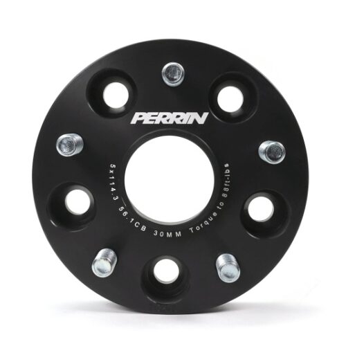 PERRIN Subaru 30mm Wheel Spacers 5x114.3 BP w/56mm Hub - Black - Image 3