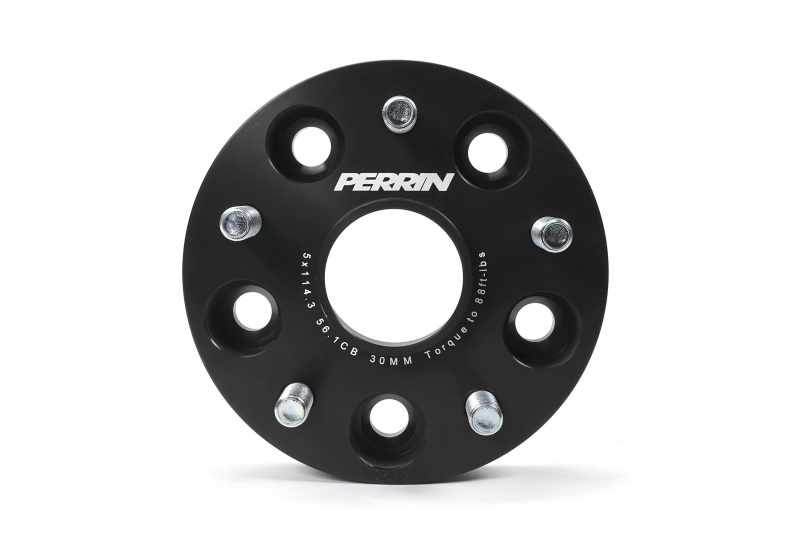 PERRIN Subaru 30mm Wheel Spacers 5x114.3 BP w/56mm Hub - Black - Image 3