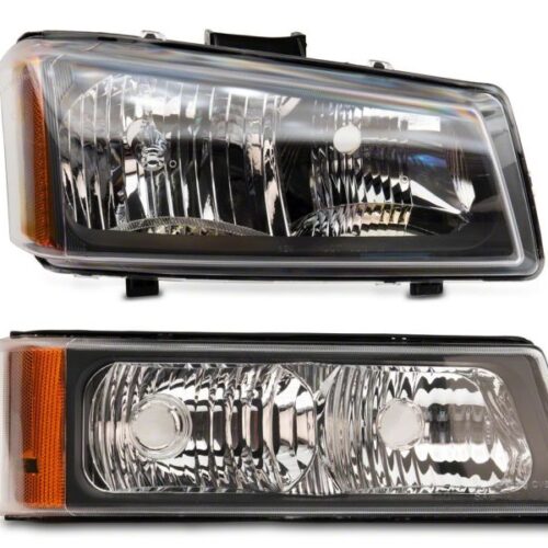 Raxiom for 2003-2006 Chevrolet Silverado 1500 Axial OEM Style Rep Headlights- Chrome Housing (Clear Lens) - Image 3