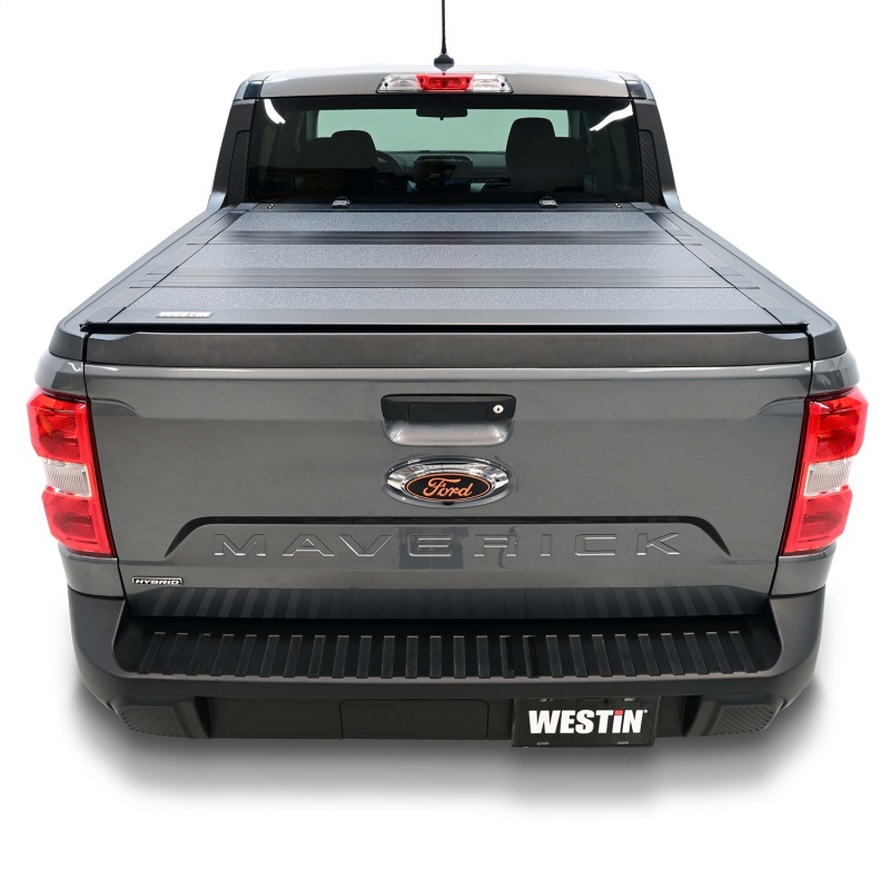 Westin 22-26 Ford Maverick 4WD 4ft. 6in. Bed Hard Tri-Fold Tonneau Cover - Black - Image 6
