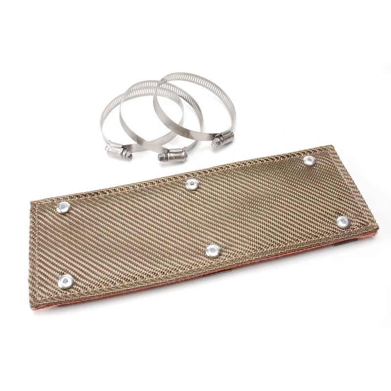 DEI Pipe Shield w/Stainless Steel Clamps - 6in x 12in - Titanium - Image 2