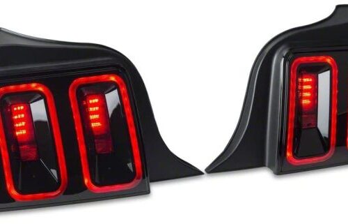 Alternative view of Raxiom for 2005-2009 Ford Mustang Gen5 Tail Lights- Black Housing (Smoked Lens)
