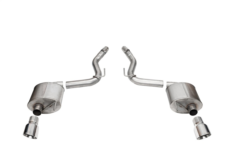 Corsa 24+ Ford Mustang GT Touring Axle-Back Dual Rear Exit with 4.5in Pro Series Polished Tips - Image 3