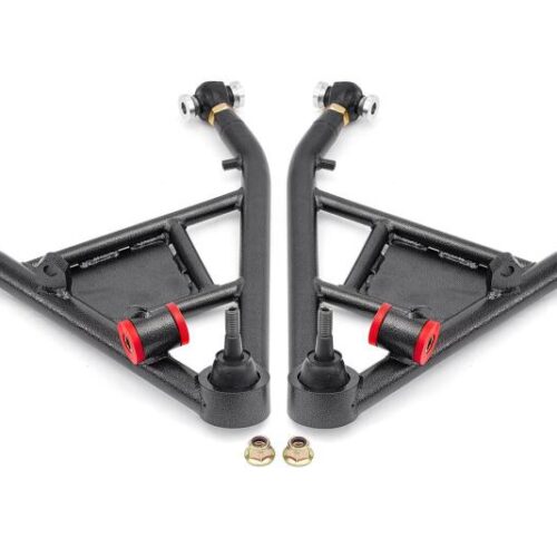 BMR 14-19 Chevrolet Corvette C7 Rear Lower Control Arms For 15in Conversion Kit - Black Hammertone