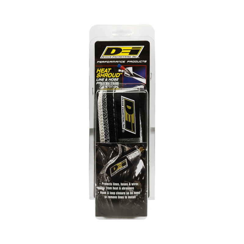 DEI Heat Shroud 3/4in I.D. x 3ft - Aluminized Sleeving - Hook and Loop Edge - Image 6