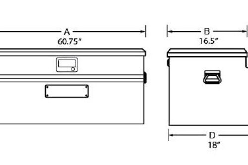 Alternative view of Tradesman Aluminum Flush Mount Truck Tool Box Full/Slim Line (60in.) - Black