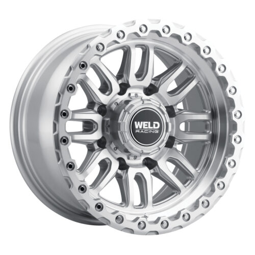 Weld Off-Road Swift 17x9in - 5x114.3 / 5x127 BP - ET-12 78.1mm CB Gloss Silver Machined Wheel & Ring