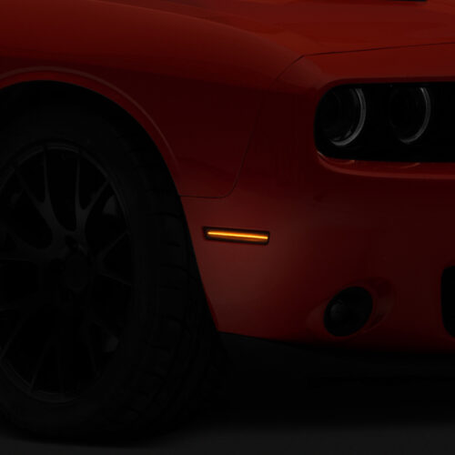 Raxiom for 2015-2022 Challenger Excluding Widebody Axial Series LED Side Marker Lights (Smoked)