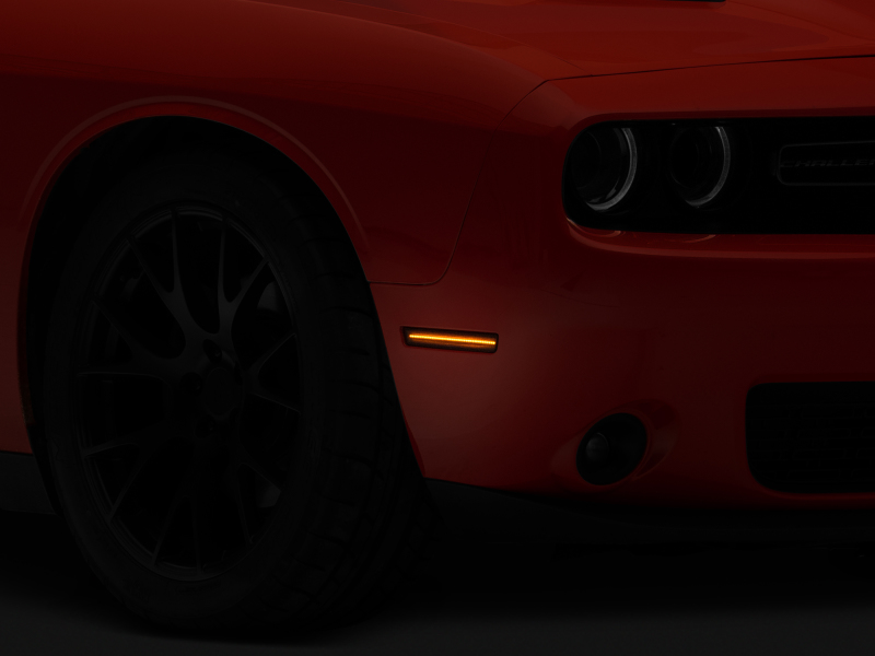 Raxiom for 2015-2022 Challenger Excluding Widebody Axial Series LED Side Marker Lights (Smoked)