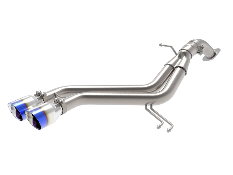 aFe Power Takeda 13-17 Hyundai Veloster L4-1.6L 2-1/2in 304 SS Axle-Back Exhaust w/ Blue Flame Tips - Image 3
