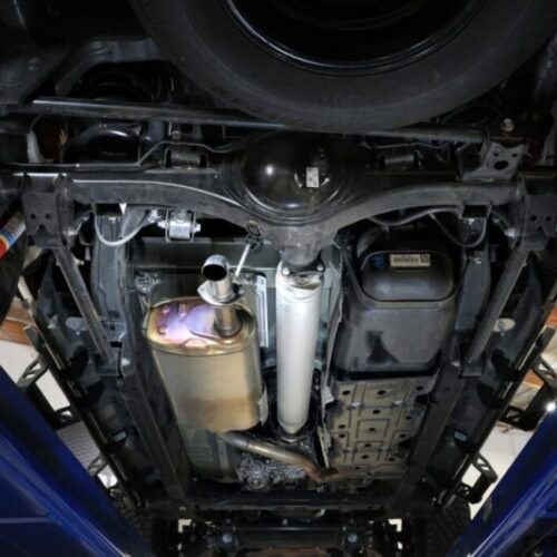 aFe Power ROCK BASHER Axle-Back Exhaust System Toyota Tacoma 24-25 L4-2.4L (t) - Image 4