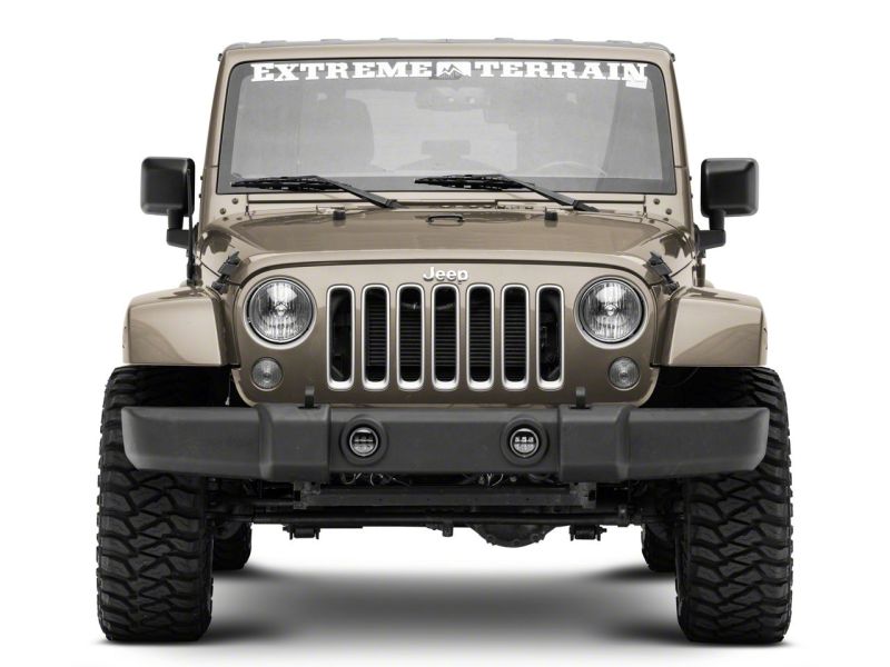 Raxiom for 2007-2018 Jeep Wrangler JK Axial Series 4-In LED Devil Eyes Fog Lights w/ Halo - Image 8