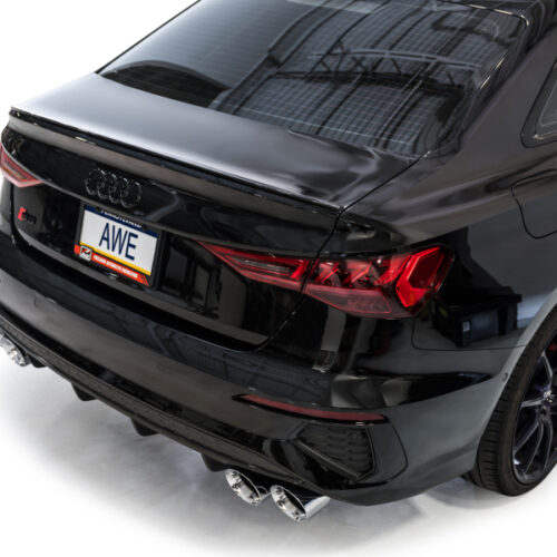 AWE Tuning Touring Edition Exhaust - Chrome Silver Tips for 22-24 Audi 8Y S3 - Image 3