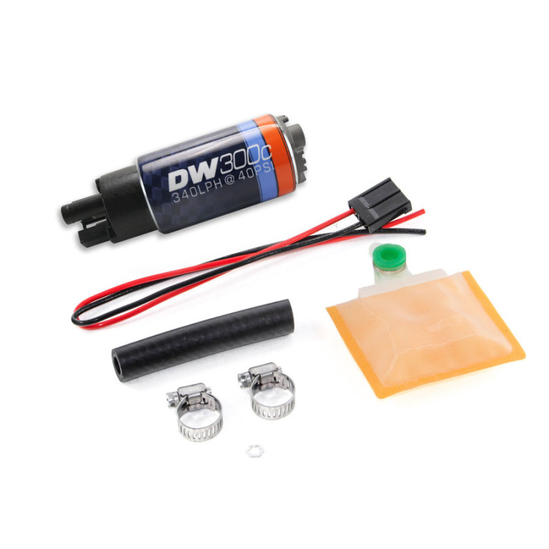 DeatschWerks 340lph DW300C Compact Fuel Pump w/ Universal Install Kit (w/o Mounting Clips) - Image 6