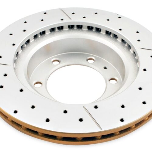 DBA 05-20 Toyota Tacoma (w/6 Lug Wheel & 4 Piston Clpr) Front Drilled & Slotted Street Series Rotor - Image 3