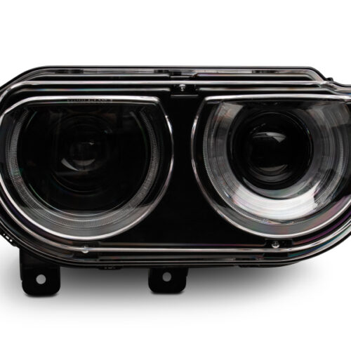 Raxiom for 2008-2014 Dodge Challenger Halo Projctr Headlights w/Sequential Turn Signals-Blk Hsng(Clear Lens) - Image 4