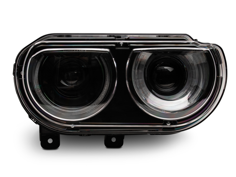 Raxiom for 2008-2014 Dodge Challenger Halo Projctr Headlights w/Sequential Turn Signals-Blk Hsng(Clear Lens) - Image 4